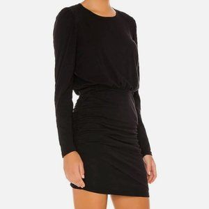 Sundry Puff Sleeve Shirred Mini Dress M $170 NWT